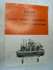 prospectus catalogue agricole : rateau faneur andaineur TRIOP JUNIOR
