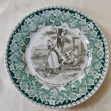 Assiette faience de - -,