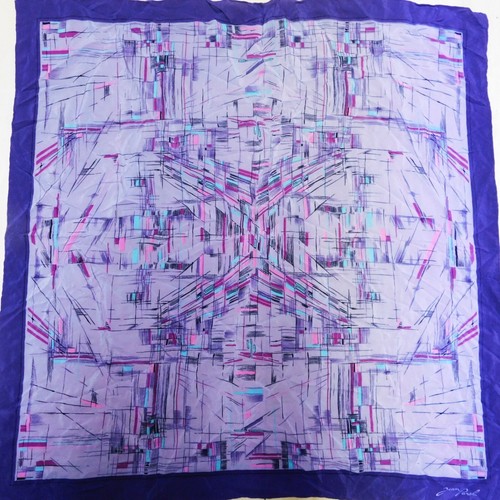 Foulard vintage 100 soie - foulard,