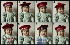 Chapeau béret poupée Jumeau SFBJ Kestner Halbig Kammer Heubach hat antique doll