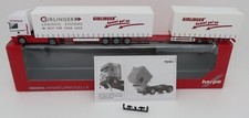 HERPA HO 1/87 CAMION SCANIA R 420 TL SZ REMORQUE DOUBLE GIRLINGER #154802 BOX