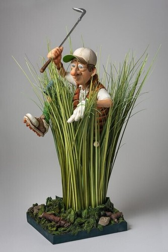 Statuette homme golfeur - statuette,
