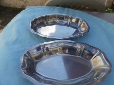 Lot de 2 Plat de service Inox
