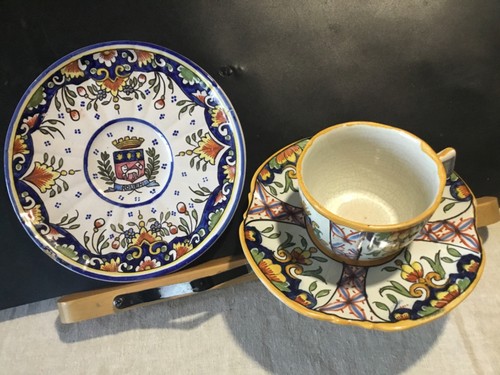 Tasse soucoupe rouen - soucoupe,