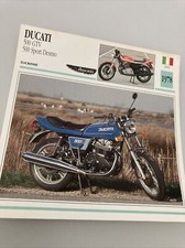 Ducati 500 GTV Sport Desmo 1978 carte moto de collection Atlas Italie