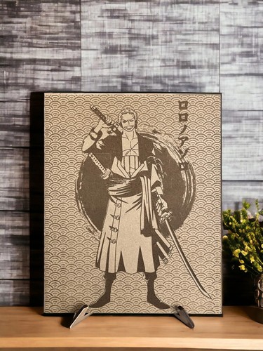 Zoro gravure sur bois - zoro,