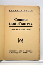 LIVRE ANCIEN NICOLLE COMME