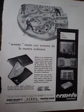 ERMETO MOVADO montre 27 + BUICK + moteur DEVILLE pub papier ILLUSTRATION 1931