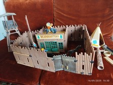 Gros Lot PLAYMOBIL Western: Fort Randall (3419) & notice + Cowboy et Accessoires