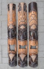 3 Masques Muraux Tiki 100Cm