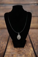 Bouledogue Français Type 2 - Plaqué Argent Médaillon avec Un Chien Art Dog