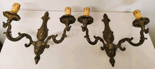 Ancienne Paire D'Appliques Murale En Bronze Style Louis XVI  (Réf : CH36)