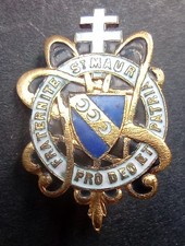 VINTAGE 1900's FRENCH BADGE / BROOCH / INSIGNE FRATERNITE SAINT MAUR LUNEVILLE