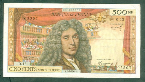 Rare billet 500nf - billet, de