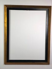 Cadre américain / encadrement / caisse américaine bois doré et noir 91x71 cm