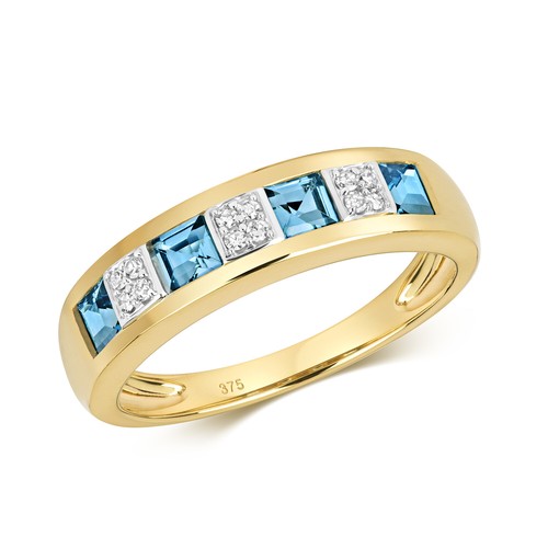Bague semi pavée jaune - bague,