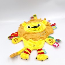 Doudou plat étiquettes lion