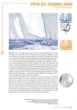 france 2024 River Navigation On board sailboat boat ship marine stamp day 1v DOC