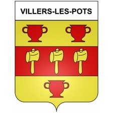 21 Villers-les-Pots blason autocollant plaque stickers ville - Angles : arrondis