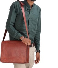 Sac messager en cuir vintage