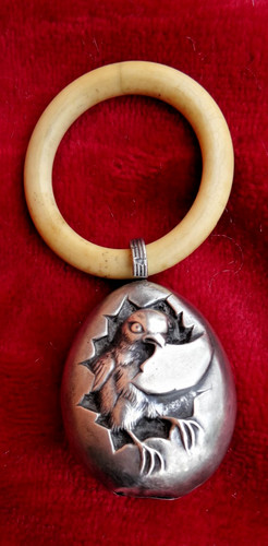 Ancien hochet argent - ancien, en