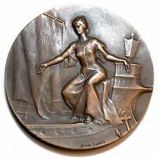Rare MEDAILLE BRONZE Ville De Nantes  Sculpteur Henri Dubois