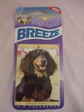 Désodorisant voiture à suspendre - motif TECKEL POIL LONG