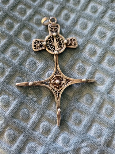 Croix agades argent niger - croix, d'agades