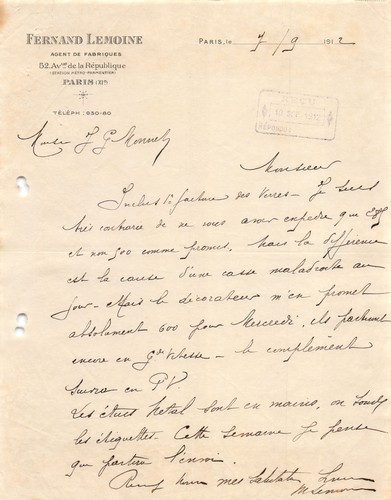 1912 fernand lemoine paris - a,