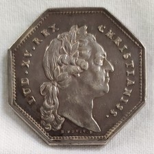 057/Jeton Argent Octogonal Louis XV Assemblée Clergé  1770