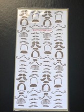 Happy Father's Day Mustache Letterpress Die Cut Greeting Card by Egg Press
