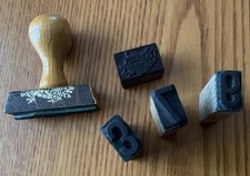 lot de 5 anciens tampons