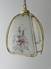 Suspension en métal doré et