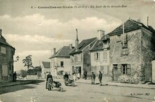 Carte CORMEILLES EN VEXIN En haut de la Grande Rue Transport à brouettes