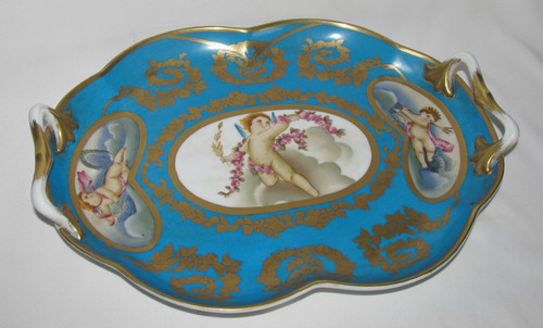Plateau porcelaine saxe - de,