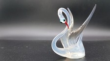 Cygne en verre soufflé fumé