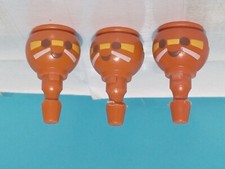 PLAYMOBIL X3 TÊTES PEINTES