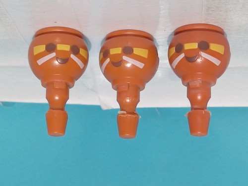 Playmobil têtes peintes - x3,