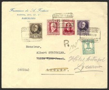 Espagne Courrier De La République Espagnole Certifié Botte