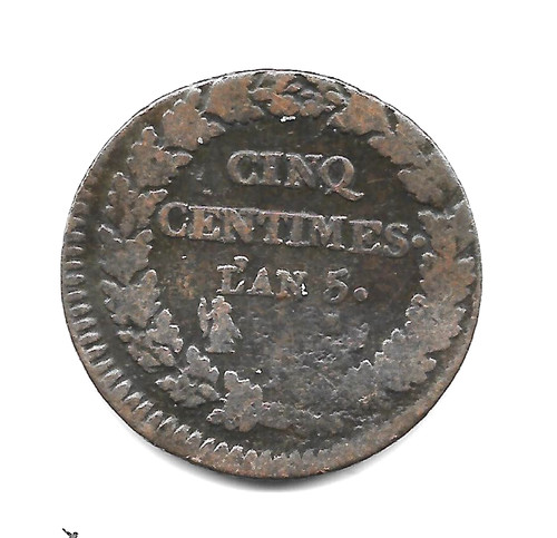 Monnaie cinq centimes - de,
