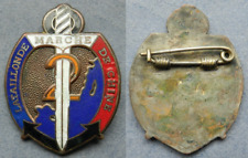 2° BAT. DE MARCHE DE CHINE 46mm ARGENTÉ RARE RÉPARATIONS ÉMAIL MATRICULÉ