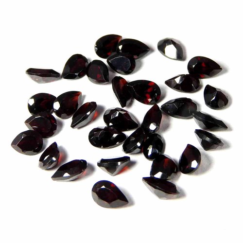 Cabochon poire grenat - cabochon, rouge