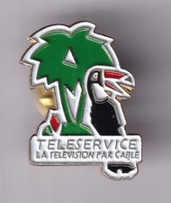RARE PINS PIN'S .. ANIMAL OISEAU BIRD TOUCAN TUCAN TV TELESERVICES MONACO ~FY