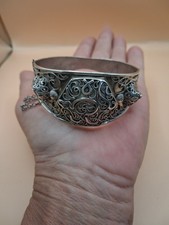 Ancien Bracelet Argent Filigrane Oriental 31gr