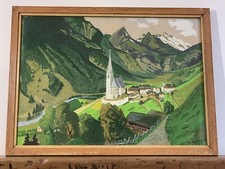 Gouache village autriche - gouache, d’autriche