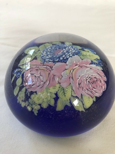 Vintage presse papier verre - en,