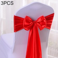 3 présidences de cérémonie de mariage PCS en tissu satin chaise Archi noeud D
