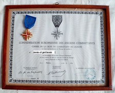 MÉDAILLE DIPLÔME CROIX DE