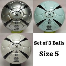Lot de 3 ballons de match officiels ADIDAS ROTEIRO Euro Cup Portugal 2004 tai...