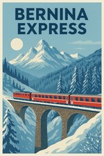 AFFICHE POSTER Suisse Train